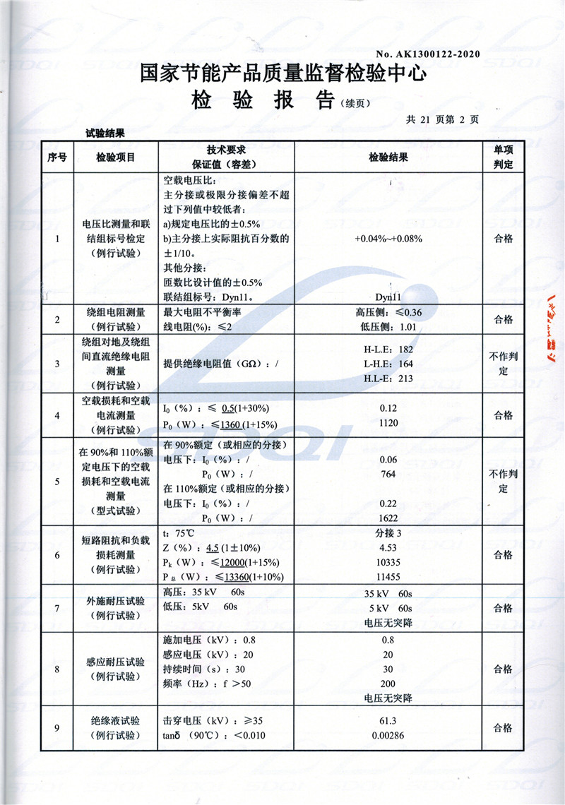 高低压试验报告-S11-1250贵州贵州贵州油浸式变压器-2.jpg